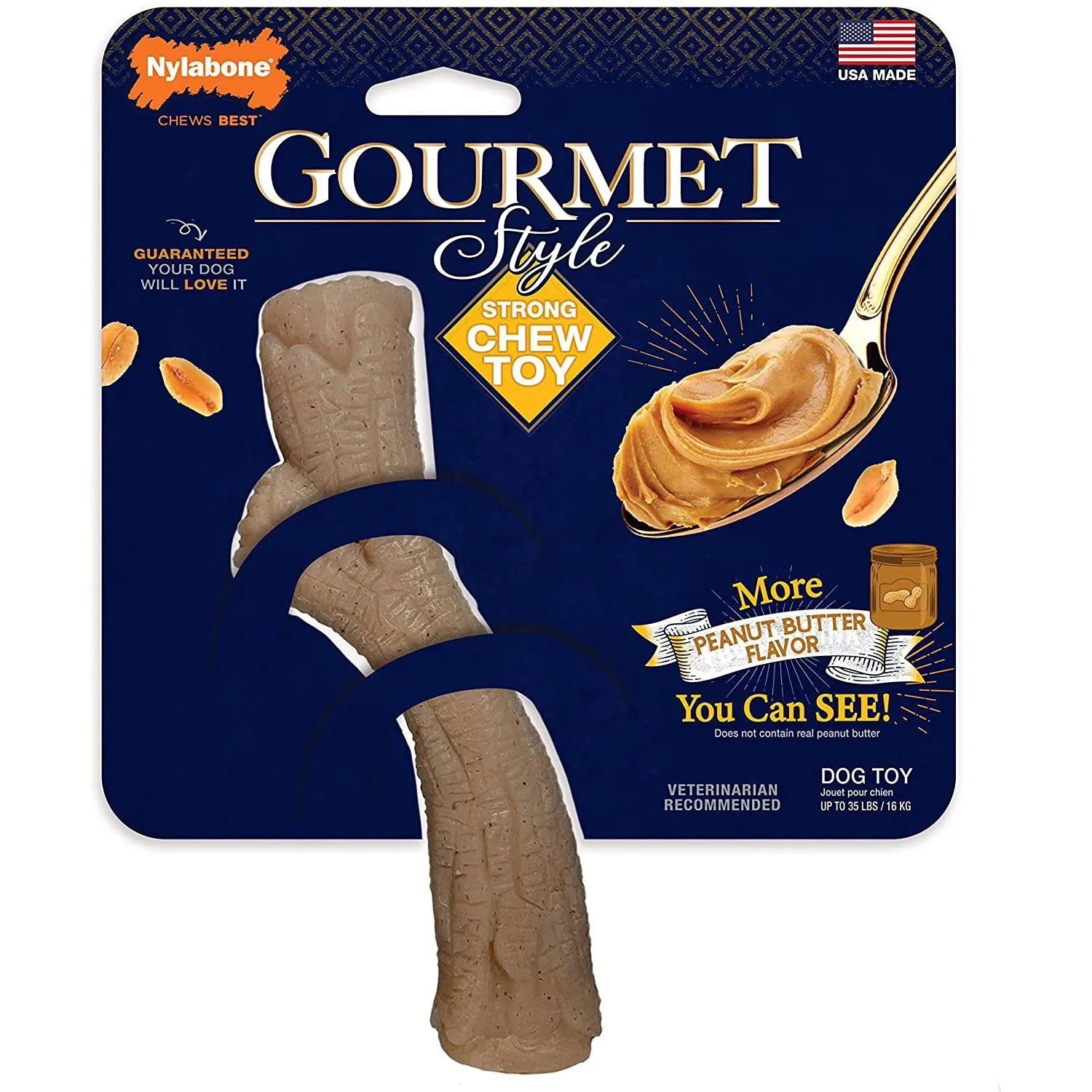 Nylabone Gourmet Strong Chew Stick Peanut Butter