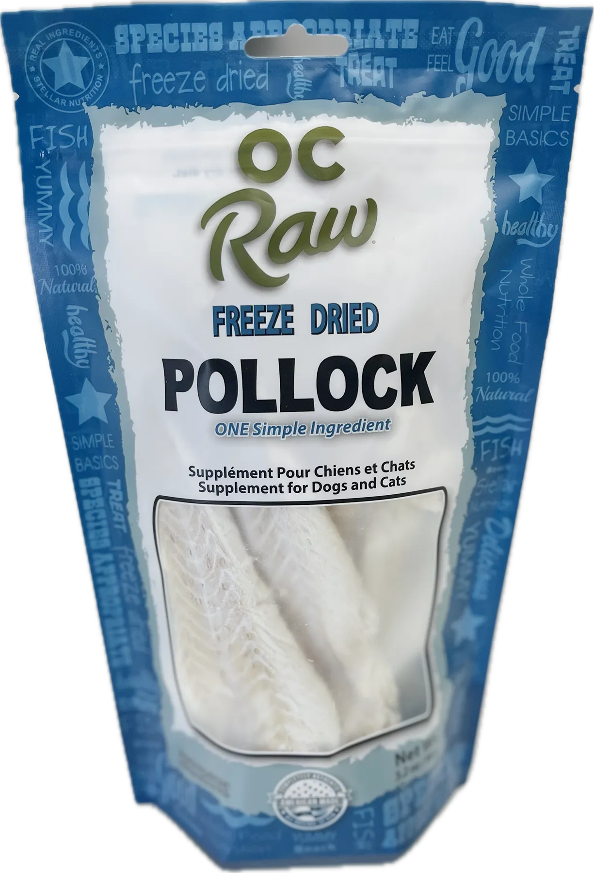 OC Raw Dog OC Raw Freeze Dried Pollock for Dogs and Cats