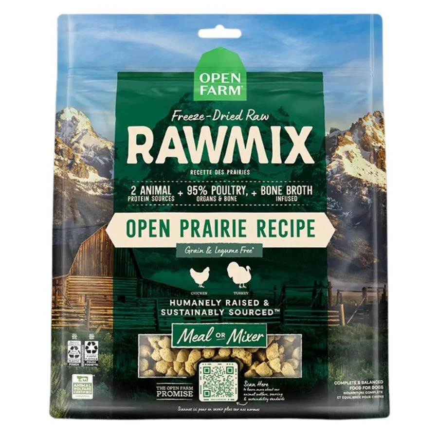 Open Farm RawMix Open Prairie Freeze Dried Raw Dog Food 13.5oz