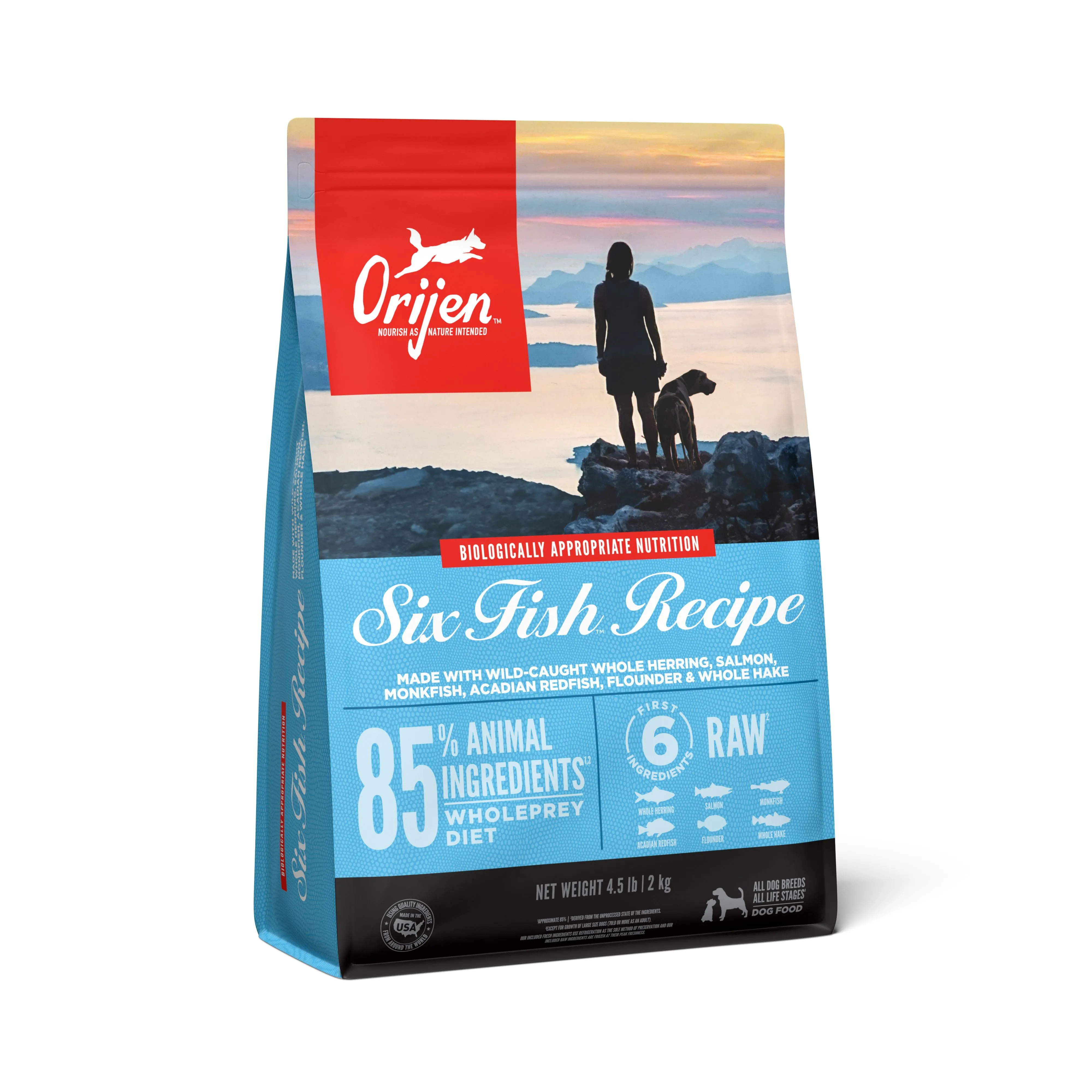 ORIJEN Six Fish Biologically Appropriate Dry Dog Food 2kg