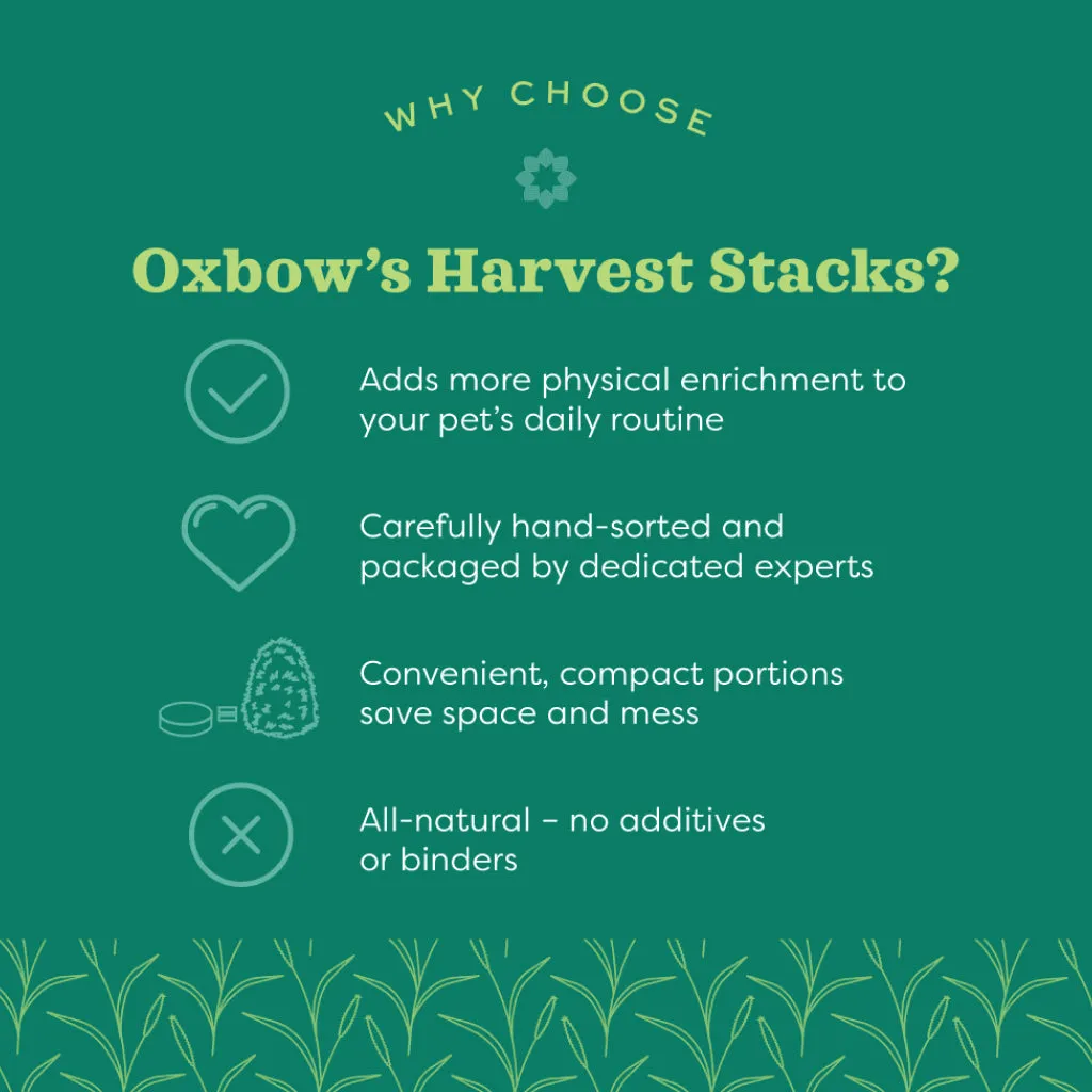 Oxbow Animal Health Harvest Stacks Western Timothy With Chamomile (35 oz)