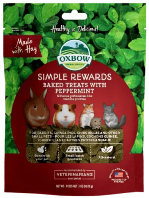 Oxbow Animal Health Simple Rewards Baked Treats with Peppermint