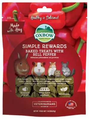 Oxbow Simple Rewards Baked Treats with Bell Pepper