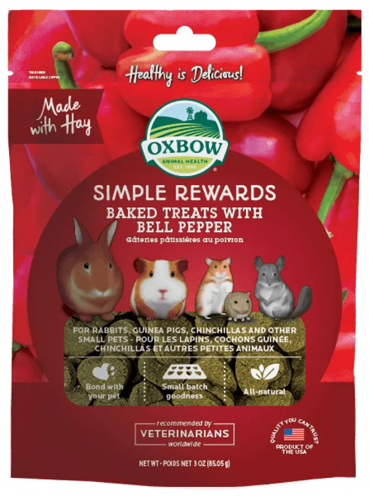 Oxbow Simple Rewards Baked Treats with Bell Pepper