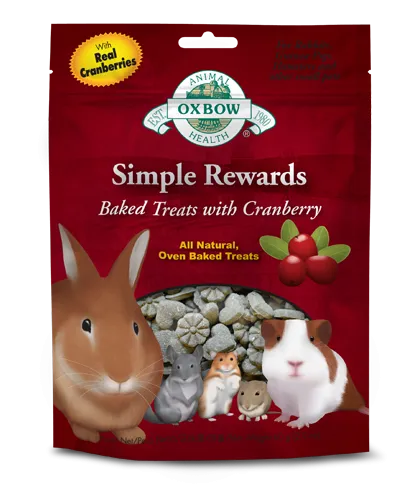 Oxbow Simple Rewards Baked Treats With Cranberry