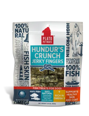 Plato Pet Treats - Hundur's Crunch Jerky Fingers 3.5oz