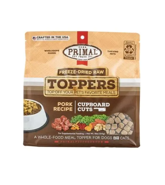 Primal Freeze Dried Raw Toppers For Dogs & Cats (Pork)