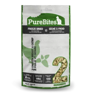 PureBites Freeze-Dried Cat Treats, Chicken And Catnip Recipe, 1.55-oz Bag