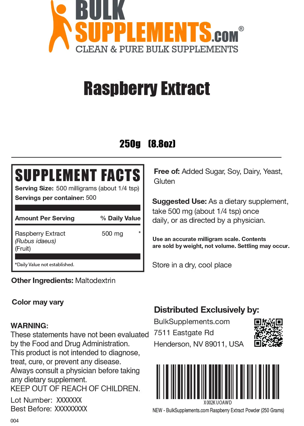 Raspberry Extract Powder