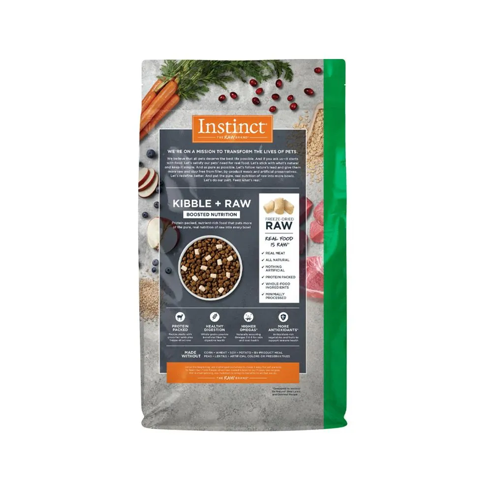 Raw Boost All Life Stages Whole Grain Kibble   Raw Dog Dry Food - Lamb & Oatmeal