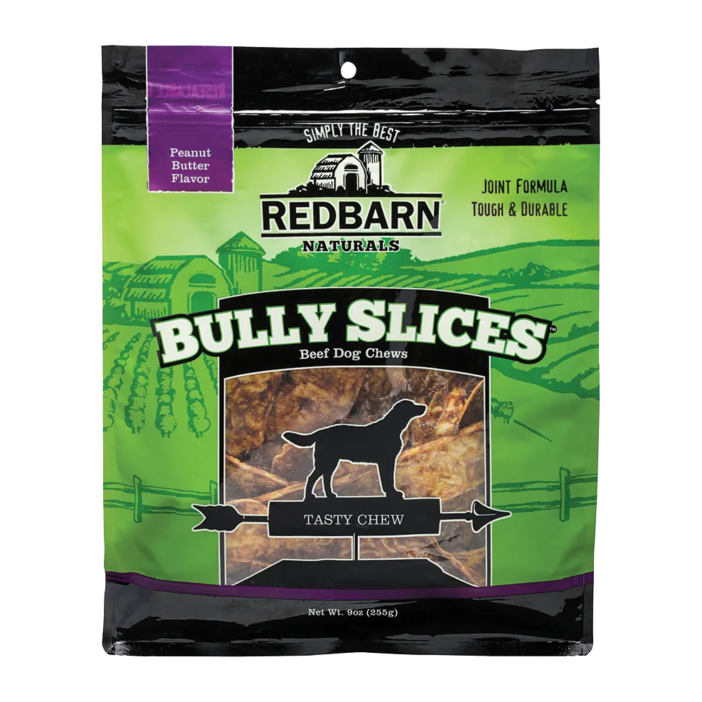 Redbarn Bully Slices Peanut Butter Flavor 9oz