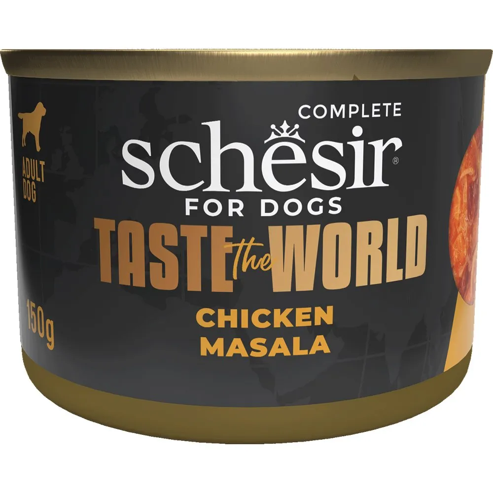 Schesir Taste The World Chicken Masala Adult Canned Dog Food 150g