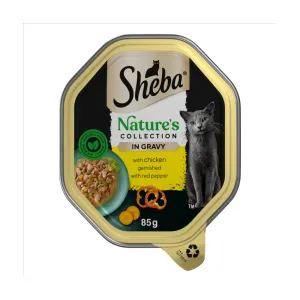 Sheba Cat Tray 85g Natures Collection Chicken & Red Pepper In Gravy