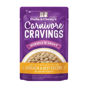 Stella & Chewy's Carnivore Cravings Chicken & Beef Morsels and Gravy Recipe Wet Cat Food