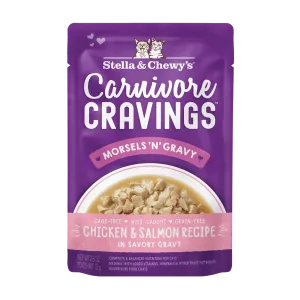 Stella & Chewy's Carnivore Cravings Chicken & Salmon Morsels and Gravy Recipe Wet Cat Food