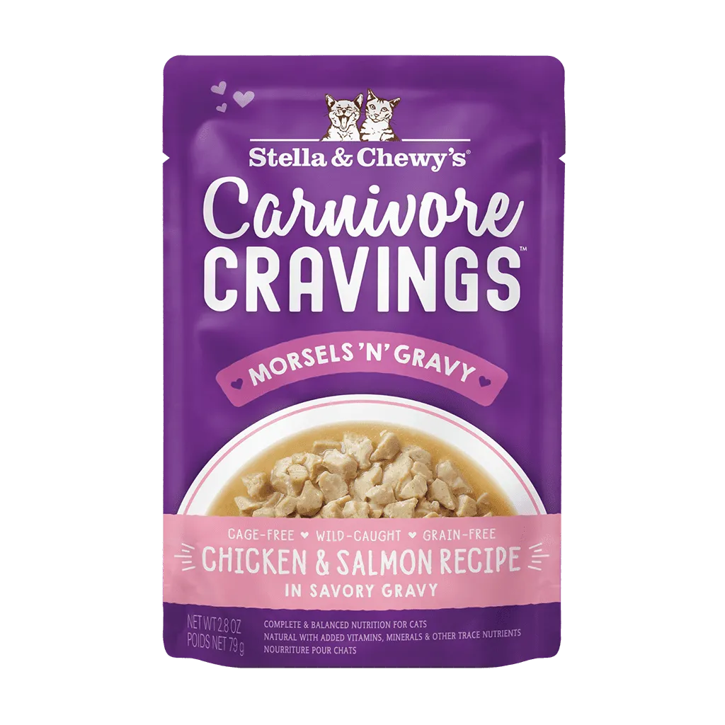 Stella & Chewy's Carnivore Cravings Chicken & Salmon Morsels and Gravy Recipe Wet Cat Food