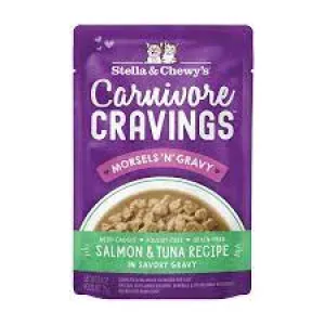 Stella & Chewy's Carnivore Cravings Salmon & Tuna Morsels in Gravy Recipe Wet Cat Food