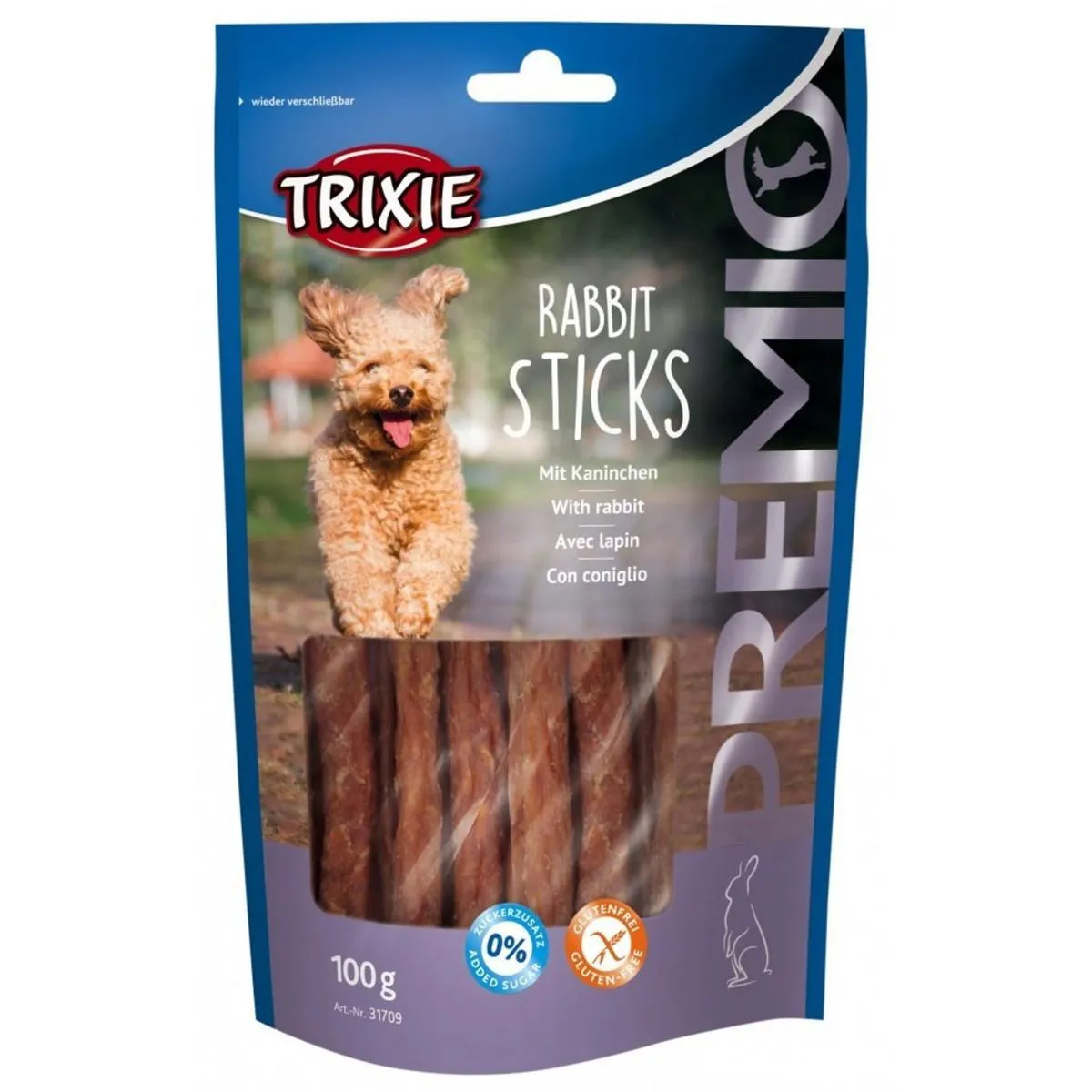 Trixie Premio | Natural Meaty Dog Treats | Rabbit Sticks - 100g