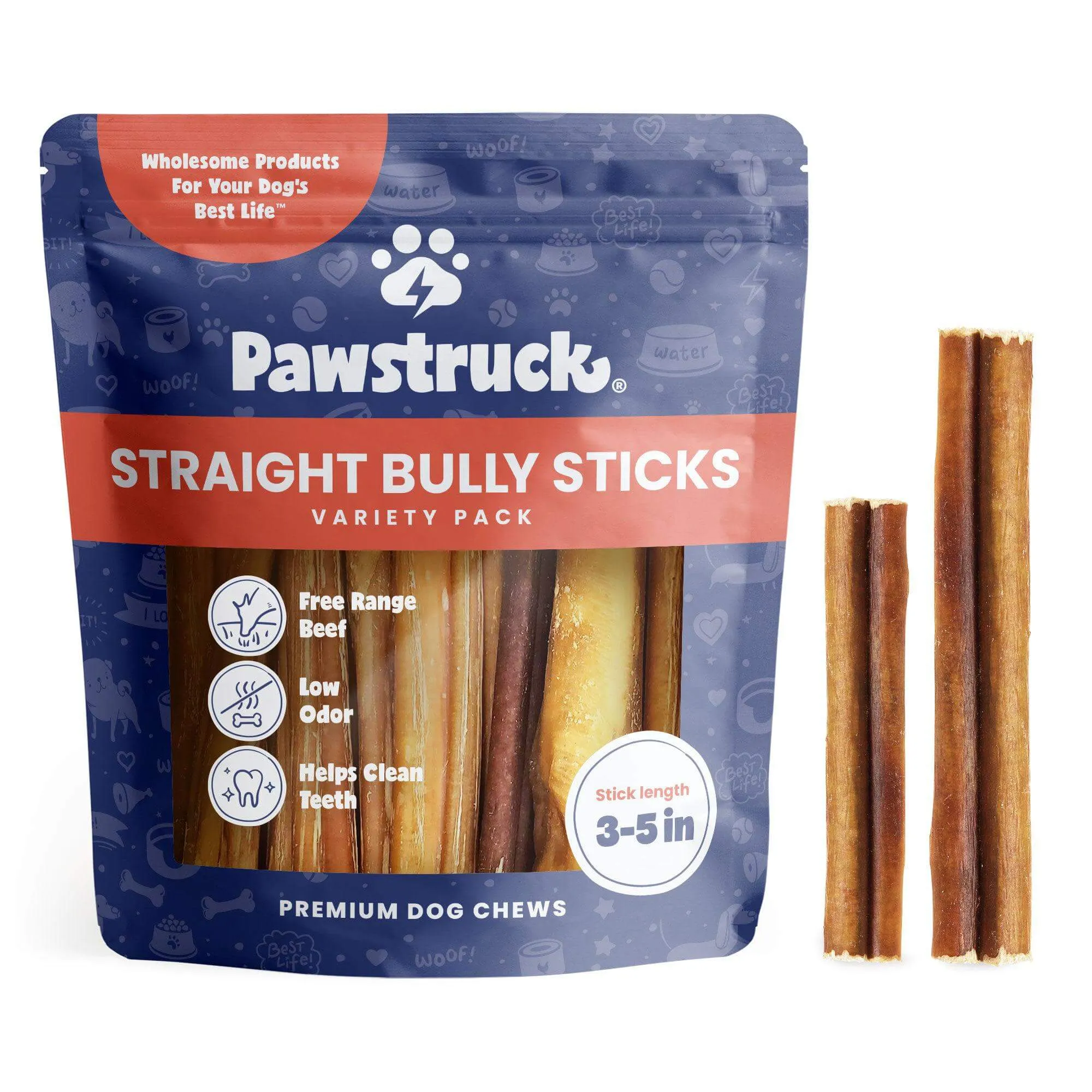 Variety Bulk Straight Bully Sticks for Dogs (Sold by Weight)