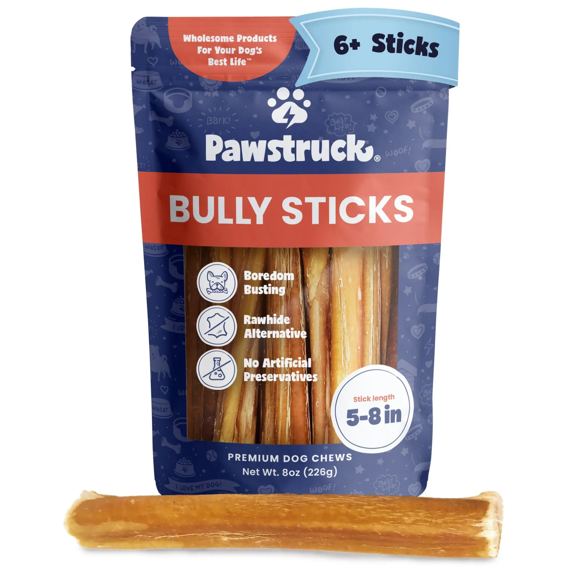 Variety Bulk Straight Bully Sticks for Dogs (Sold by Weight)