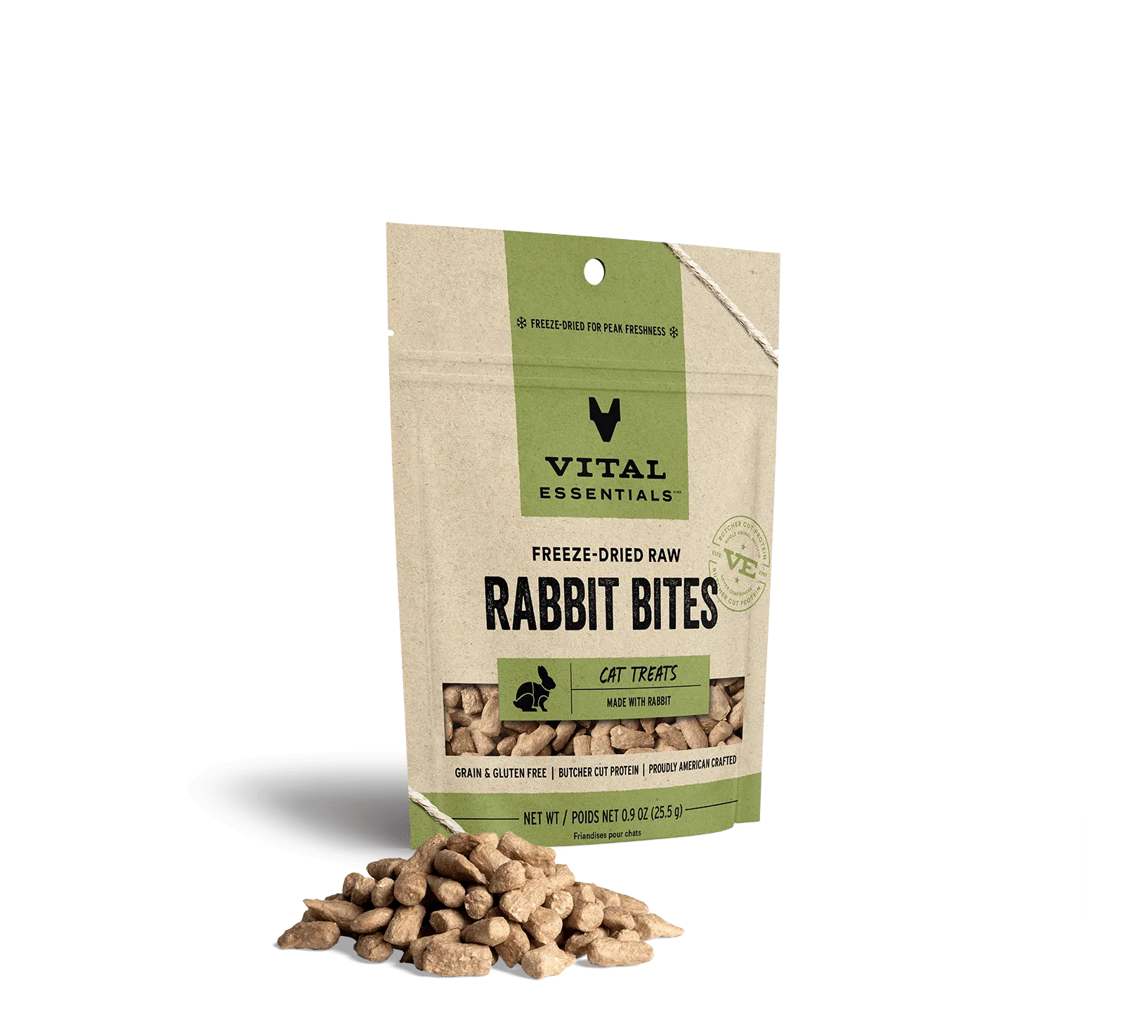 Vital Essentials Freeze-Dried Rabbit Bites Cat Treats