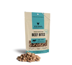 Vital Essentials Freeze Dried Raw Beef Bites Dog Treats