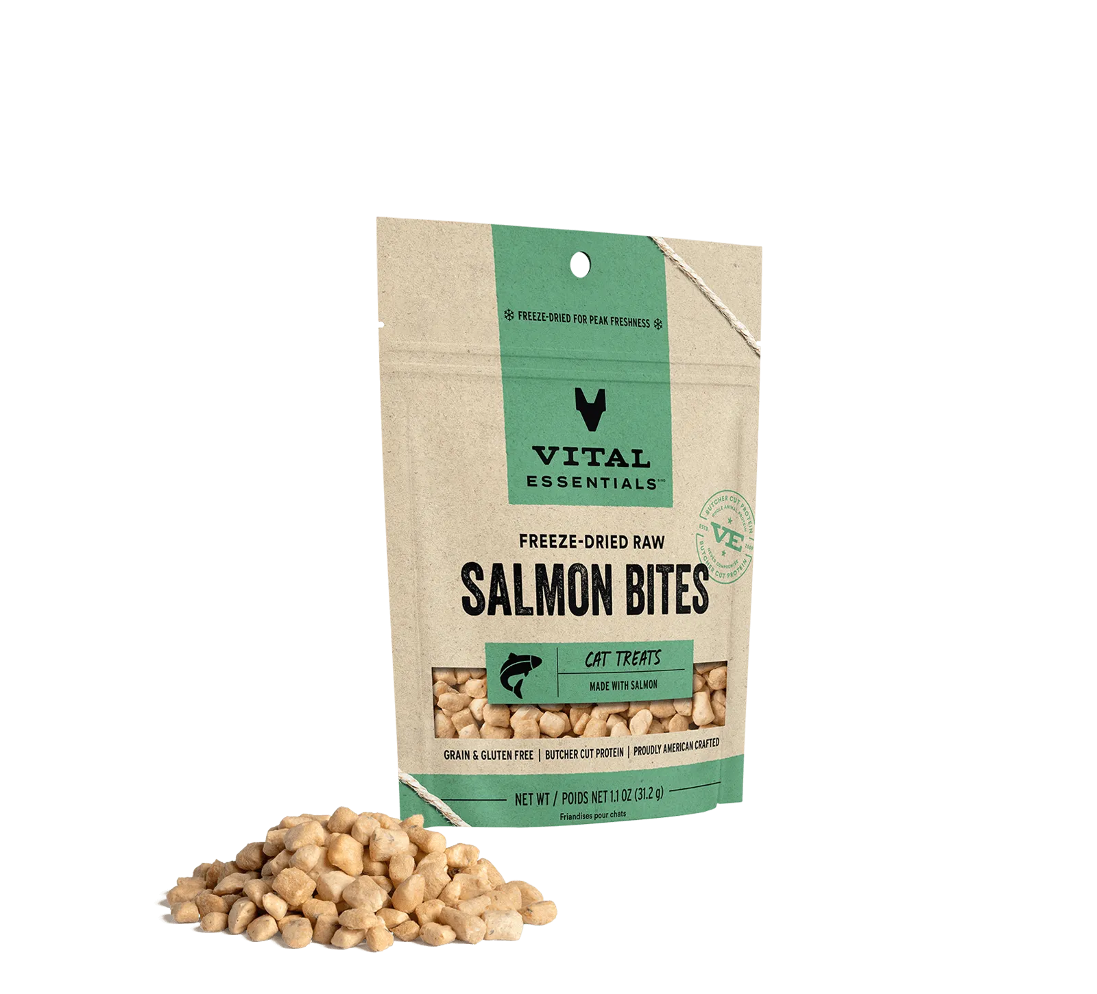 Vital Essentials Freeze-Dried Salmon Bites Cat Treats