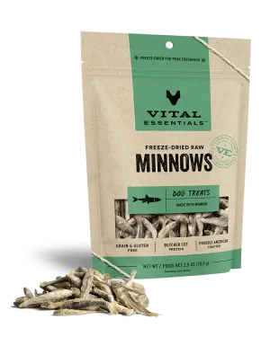 Vital Essentials Freeze-Dried Treats Minnows Dog Treats 2.5oz