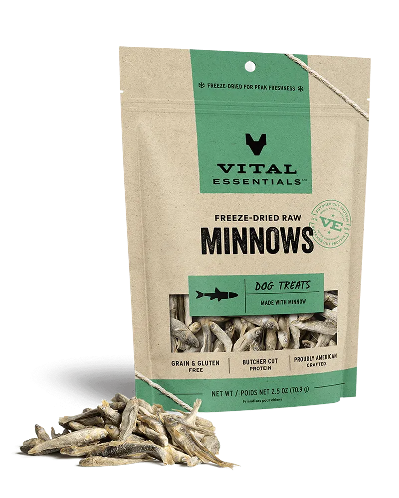 Vital Essentials Freeze-Dried Treats Minnows Dog Treats 2.5oz