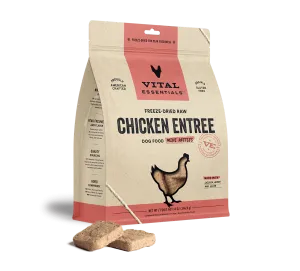 Vital Essentials Mini Chicken Patties Freeze-Dried Raw Dog Food, 14-oz Bag