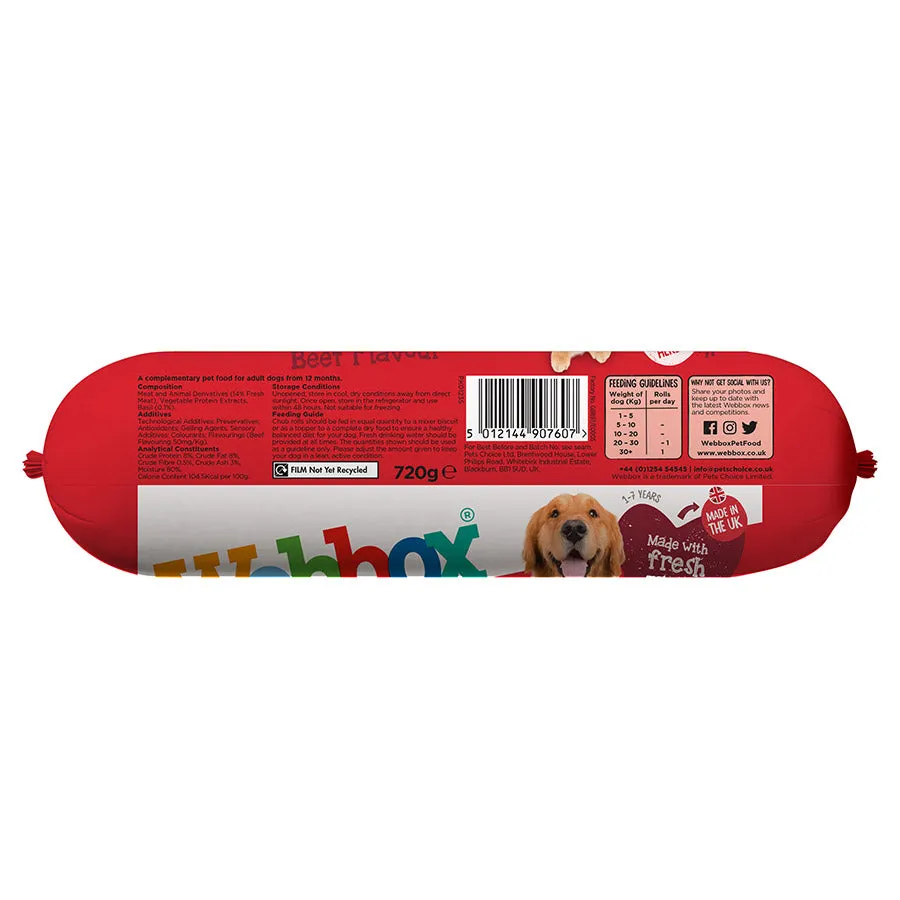 Webbox Chub Roll Wet Adult Dog Food 720g