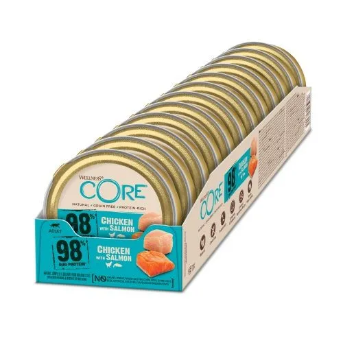 Wellness Core 98% Chicken & Salmon Wet Cat Food 12 x 85g