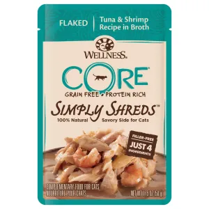 Wellness CORE Simply Shreds Flaked Tuna and Shrimp Wet Cat Food 50g