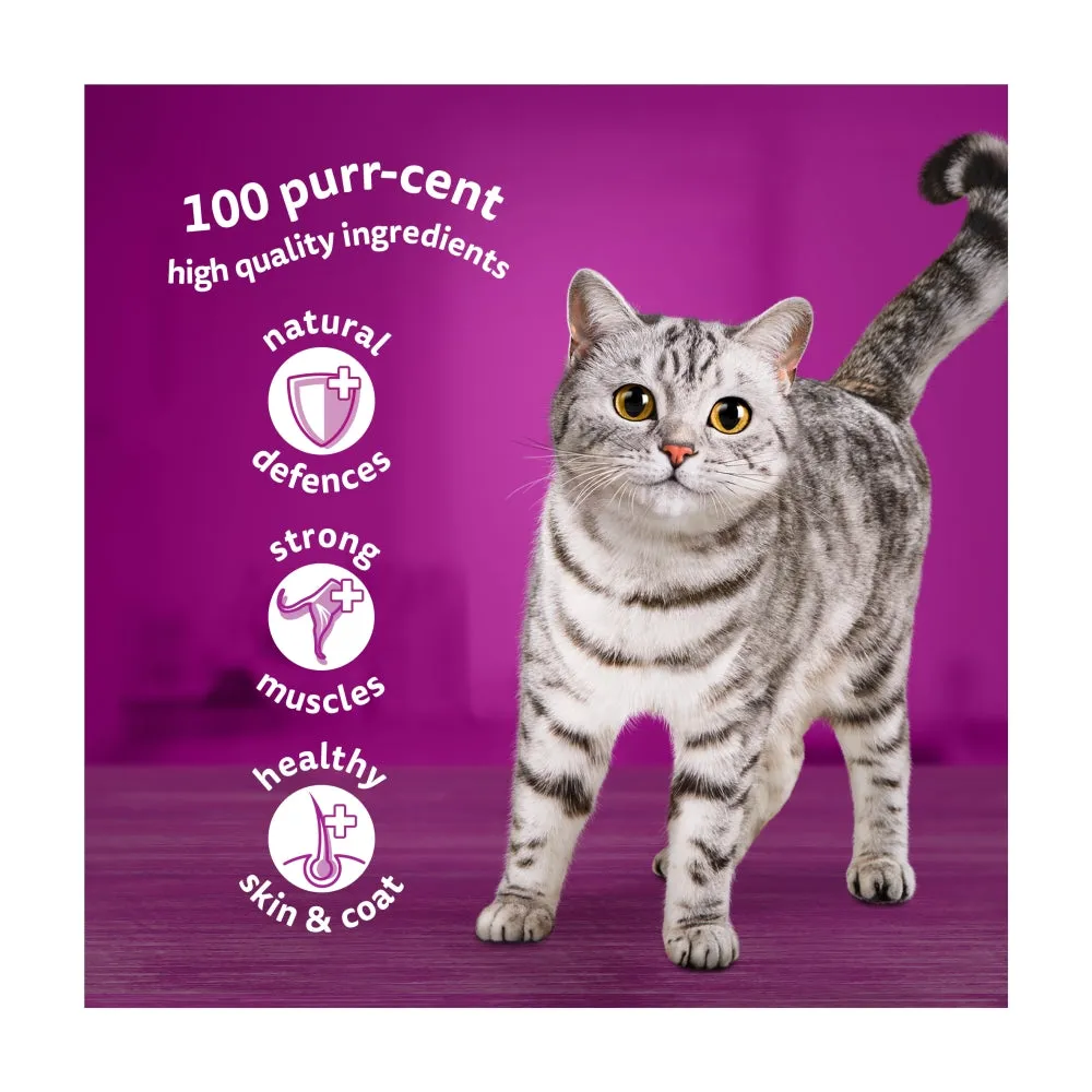 WHISKAS | Wet Cat Food Pouches | Poultry Feasts In Jelly - 80 x 85g