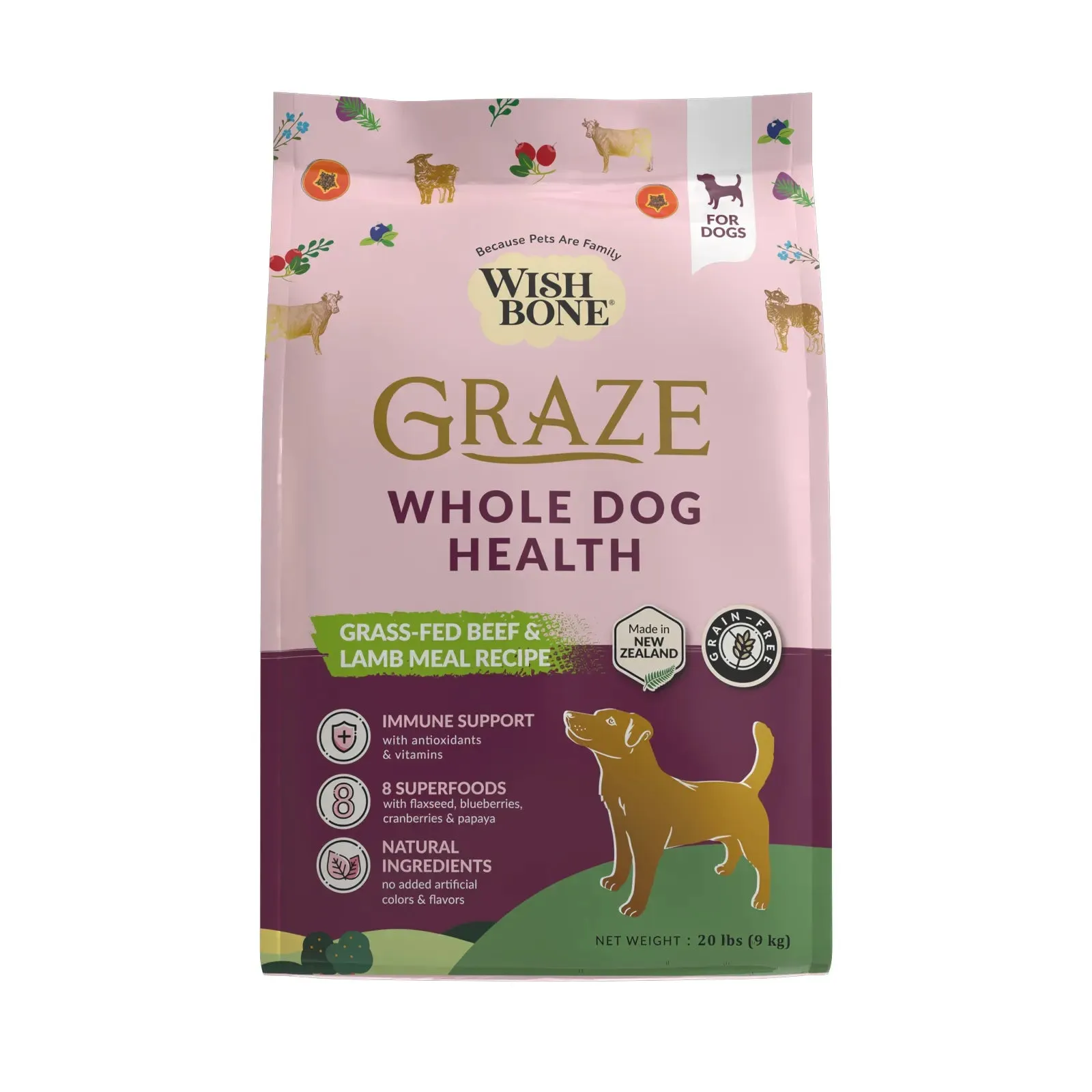 Wishbone - Graze - New Zealand Beef and Lamb Dry Dog Food