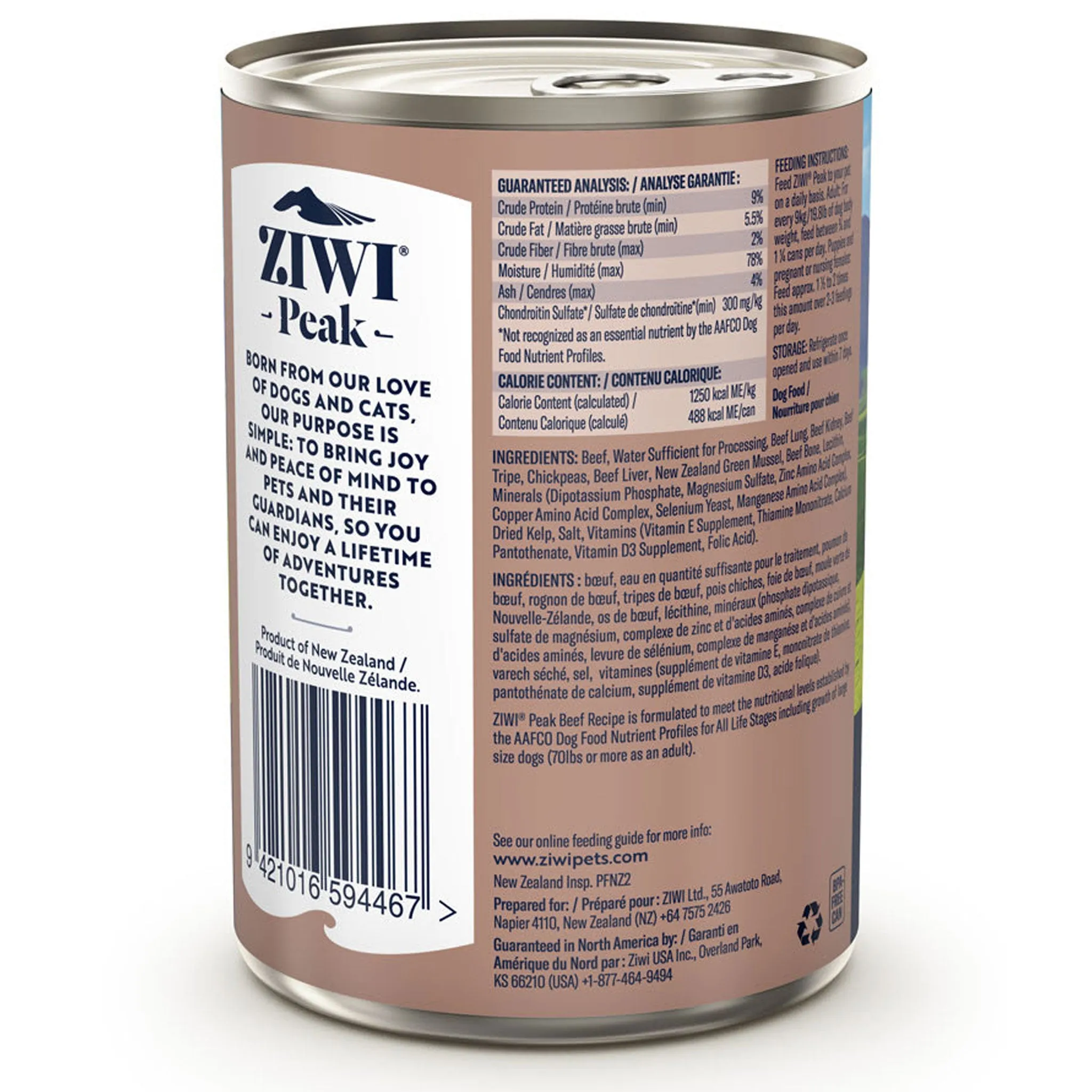 Ziwi Canned Beef Recipe Dog Food - 13.75oz